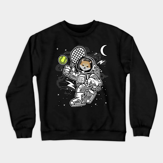 Astronaut Tennis Dogelon Mars ELON Coin To The Moon Crypto Token Cryptocurrency Blockchain Wallet Birthday Gift For Men Women Kids Crewneck Sweatshirt by Thingking About
